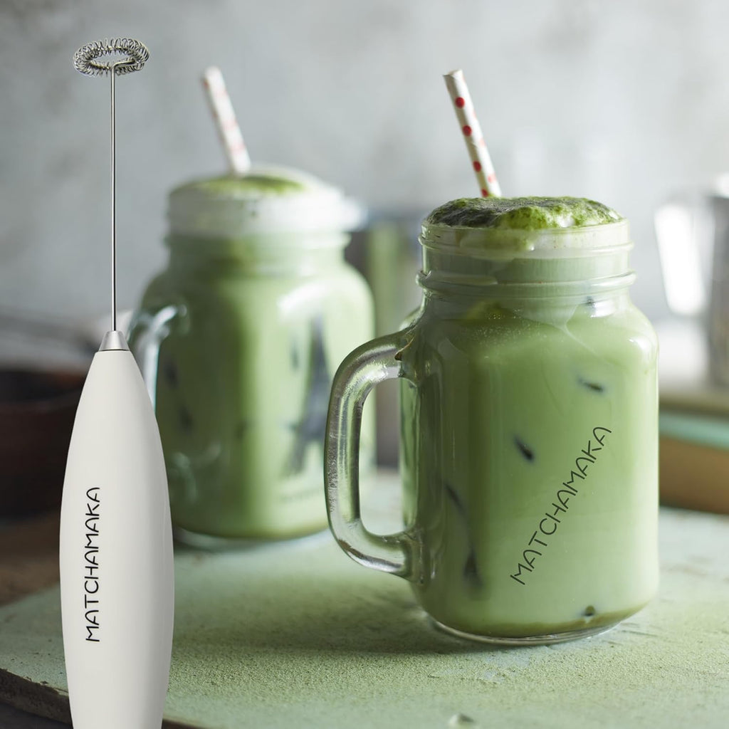 Handheld Milk Frother Matcha Whisk (White)